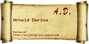 Arnold Dorina névjegykártya